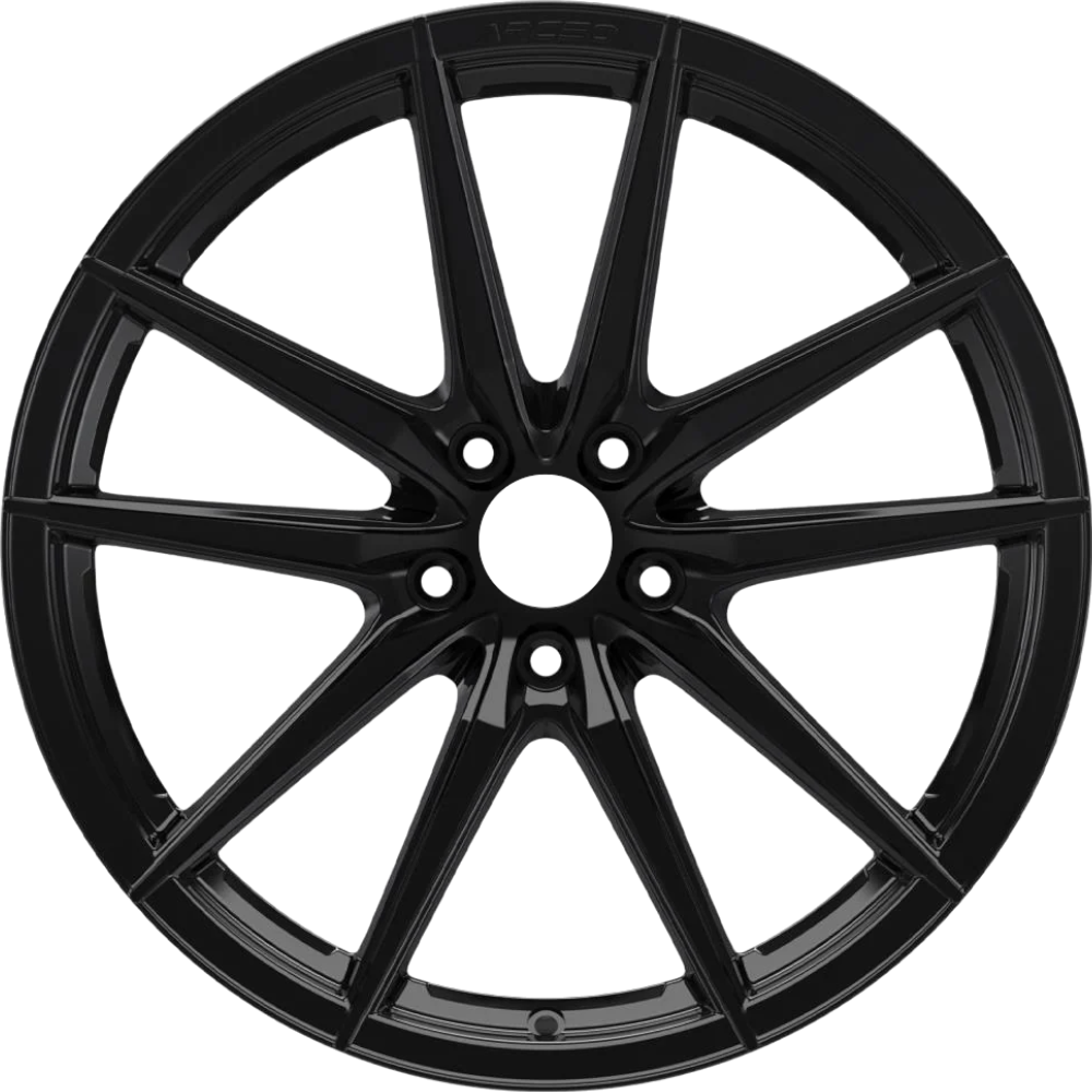 10X20" PCD 5X114.3 Arceo Wheels ARC-20190-46 ET35 Black Monaco 73.1 mm