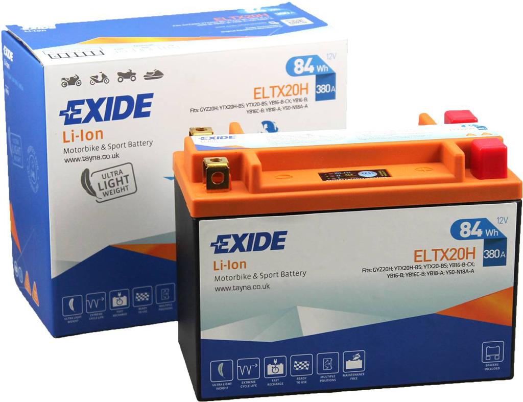 12V 380Ah Exide Akü ELTX20H 84Wh Li-lon
