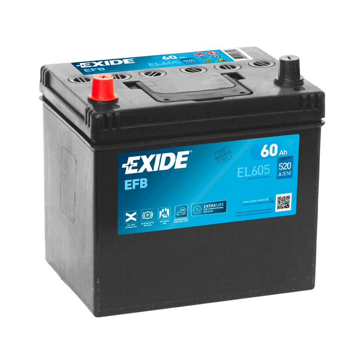 12V 50Ah Exide Excell Japanese L+