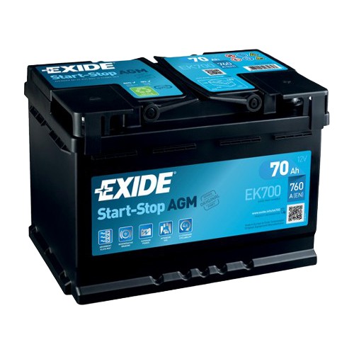 12V 70Ah Exide EFB Start-Stop Standard R+