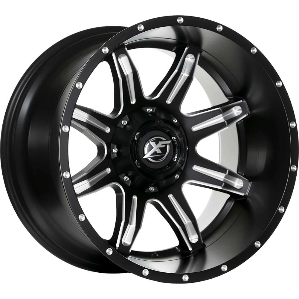 12X20" PCD 6X139 EMR Wheels EMR-215-01 ET7 139.7 mm Matt Black Milling