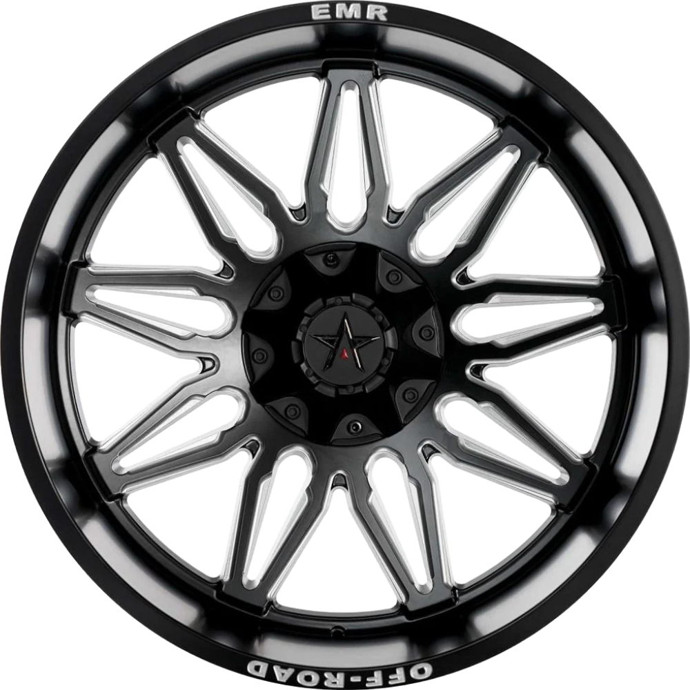 12X22" PCD 6X139.7 EMR Wheels EMR-633-03 ET44 106.1 mm Matt Black Milling