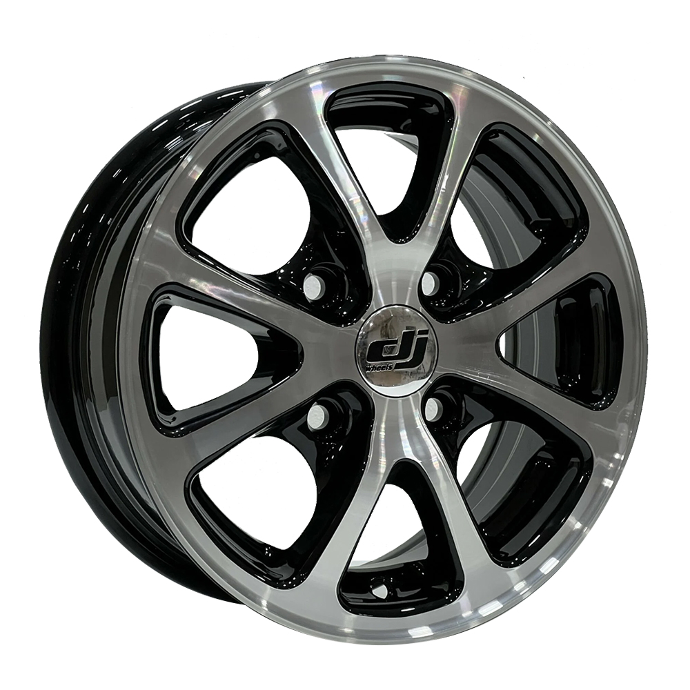 5.5X13" PCD 4X100 DJ Jant 102/A ET30  67.1 mm BLACK DIAMOND