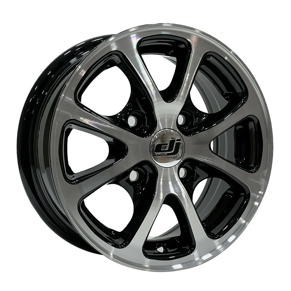 5.5X13" PCD 4X100 DJ Jant 102/A ET30  67.1 mm BLACK DIAMOND