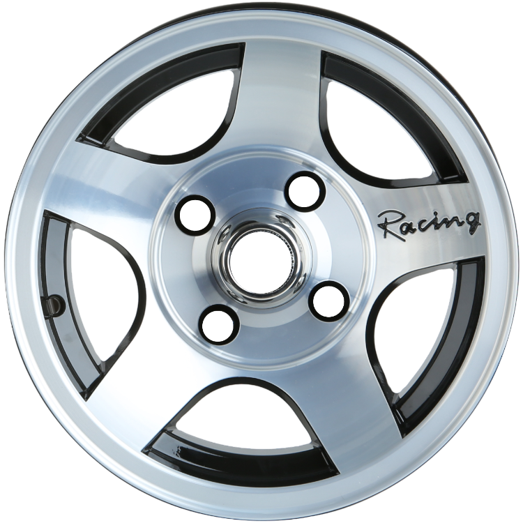 6.5X13" PCD 4X98 AGT Wheels 335 ET10 60.1 mm Black Diamond