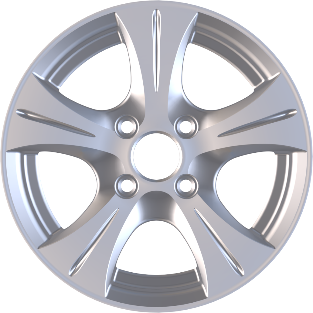 5.5X13" PCD4X100 AGT Wheels 3447 ET28 Full Silver 67.1 mm