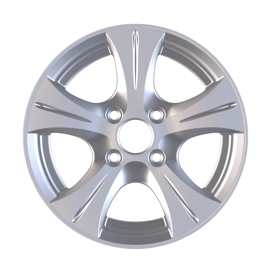 5.5X13" PCD4X100 AGT Wheels 3447 ET28 Full Silver 67.1 mm