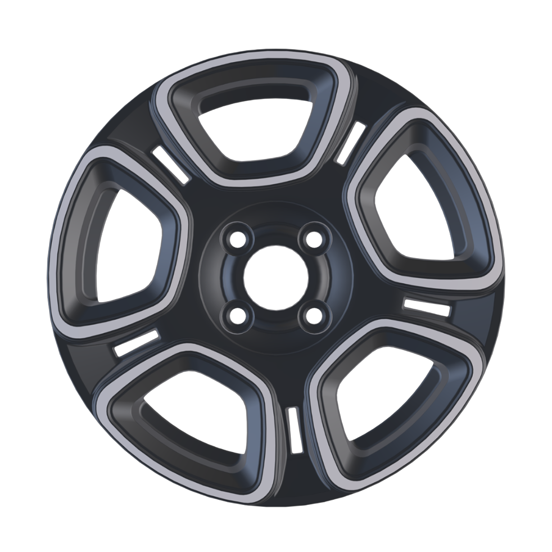 5.5X14" PCD4X98 AGT Wheels 14189 ET35 Matt Black Diamond 58.1 mm