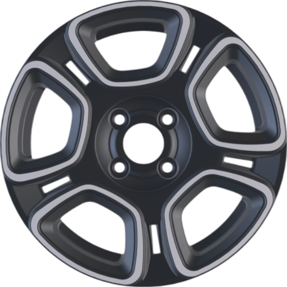 5.5X14" PCD4X98 AGT Wheels 14189 ET35 Matt Gun Metal Diamond 58.1 mm