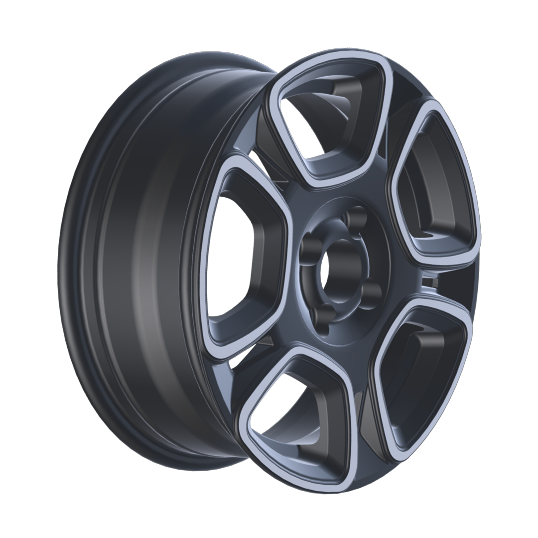 5.5X14" PCD4X98 AGT Wheels 14189 ET35 Matt Gun Metal Diamond 58.1 mm