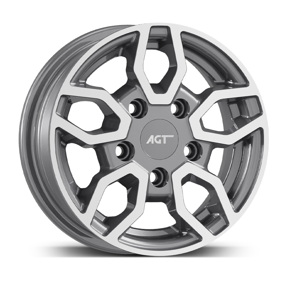 6.0X10" PCD 5x112 AGT Wheels 10093 ET-4 66.60 mm Antrasit Diamond