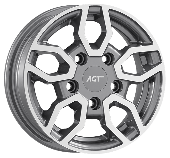 6.0X10" PCD 5x112 AGT Wheels 10093 ET-4 66.60 mm Antrasit Diamond