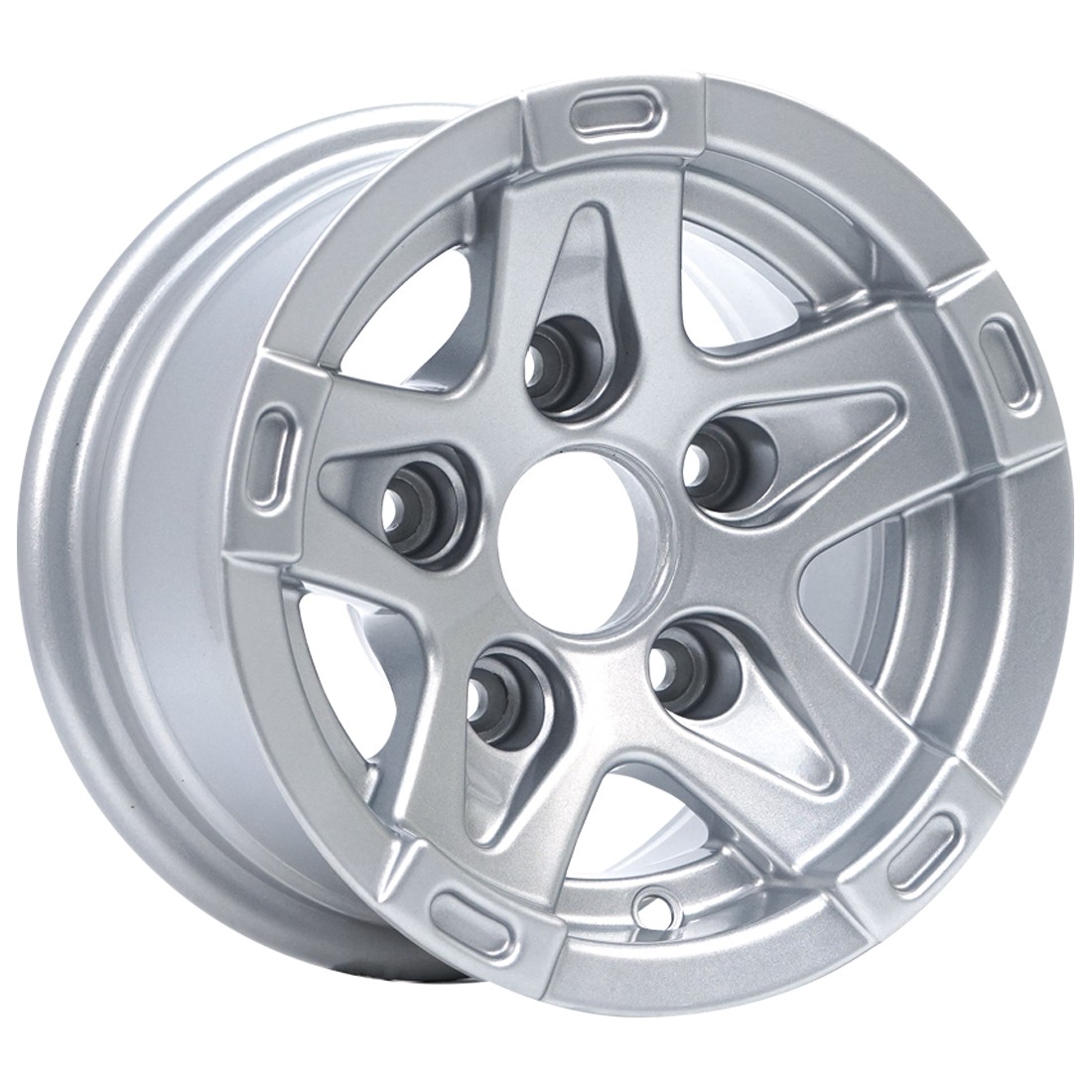 6.0X13" PCD 5X112 AGT Wheels 390 ET30 66.60 mm Full Silver