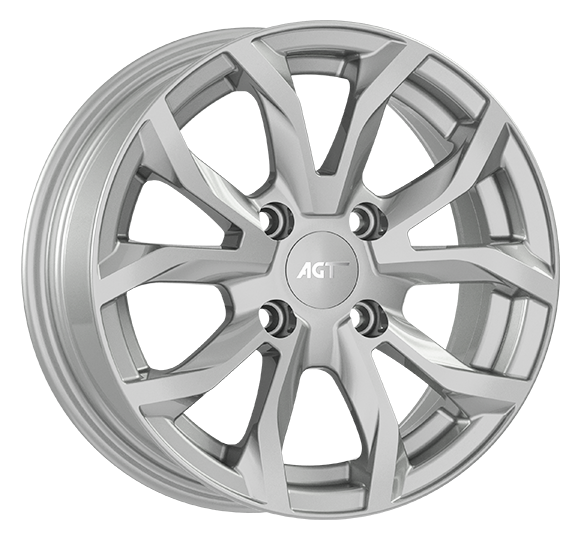 6.0X14" PCD 4X100 AGT Wheels 434  ET35 67.1 mm Full Silver