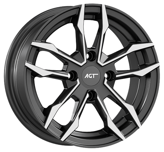 6.0X14" PCD 4X100 AGT Wheels 461 ET35 67.10 mm Titan Diamond
