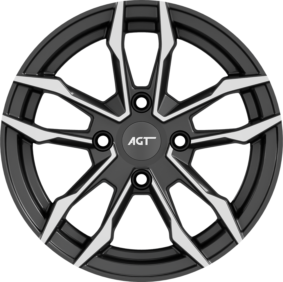 6.0X14" PCD 4X100 AGT Wheels 461 ET35 67.10 mm Titan Diamond