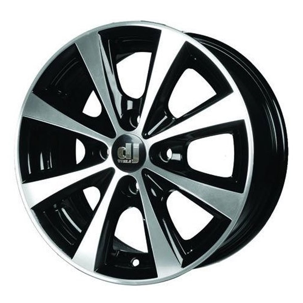 6.0X14" PCD 4X100 DJ Jant DJ-350/B SILVER DIAMOND ET37 67.1 mm