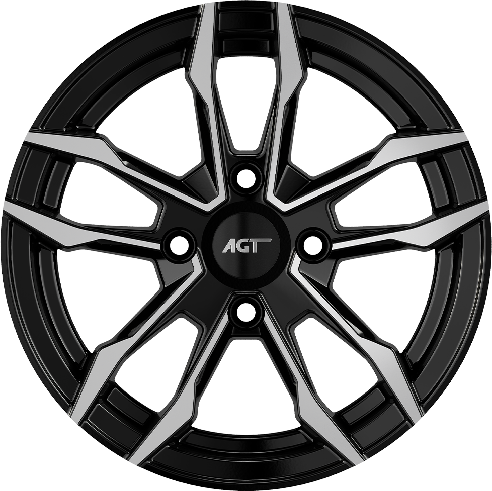 6.0X14" PCD 4X100 FD Wheels 461 BLACK DIAMOND ET35 67.1 mm
