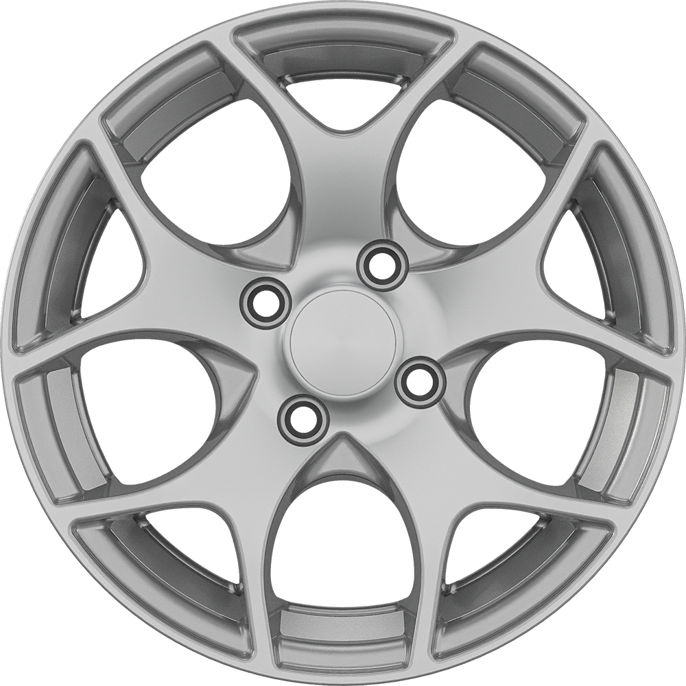 6.0X14" PCD 4X108 AGT Wheels 14019 67.10 mm Silver Diamond