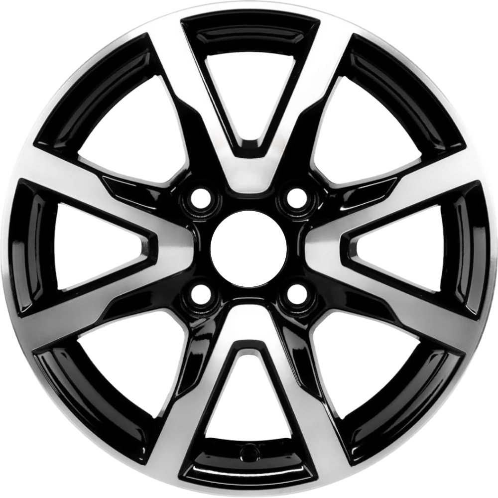 6.0X14" PCD 4X108 CMS CMS-1010-04 ET35 Diamond Black Gloss 67.2 mm