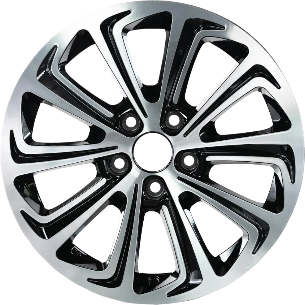 6.0X14" PCD 4X108 EMR Wheels EMR-G690-07 ET25 BLACK DIAMOND 65.1 mm