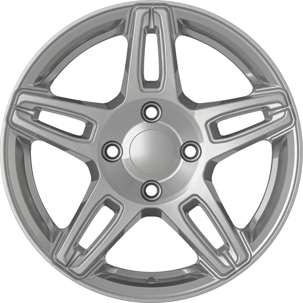 6.0X15" PCD 4X100 AGT Wheels 15281 ET35 67.10 mm Full Silver