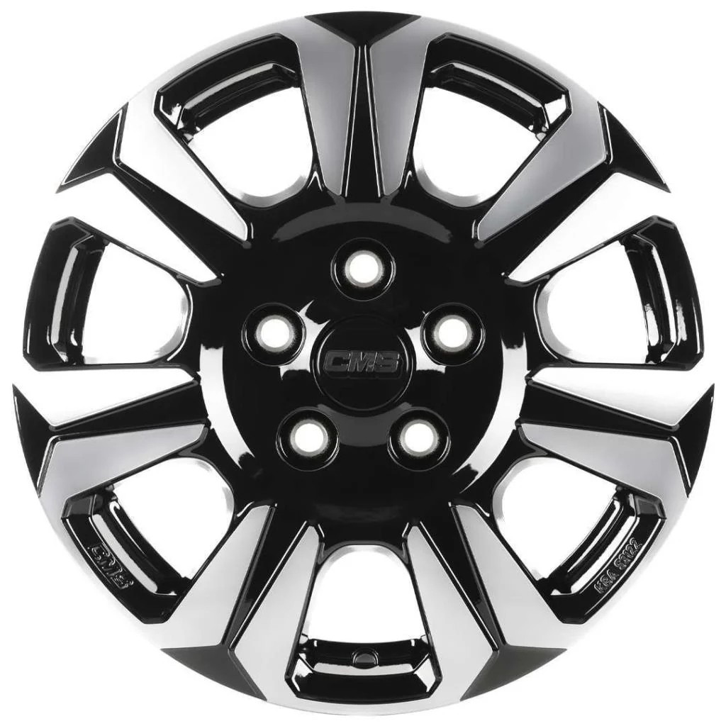 6.0X15" PCD 5X100 CMS 1264 ET35 57.10 mm Diamond Rim Black Gloss