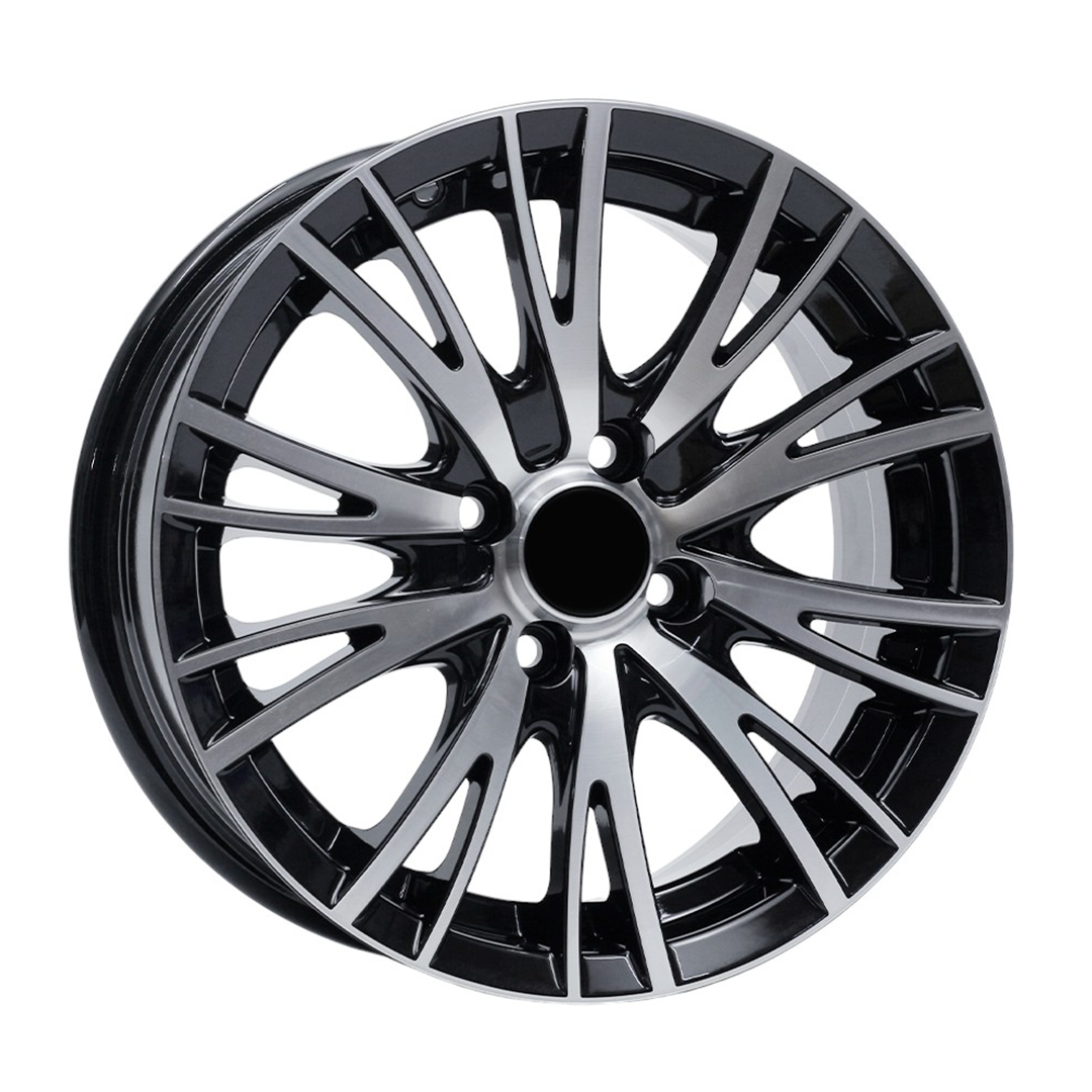 6.0X15" PCD4X100 AGT Wheels 514 ET67.1 Black Diamond 67.1 mm