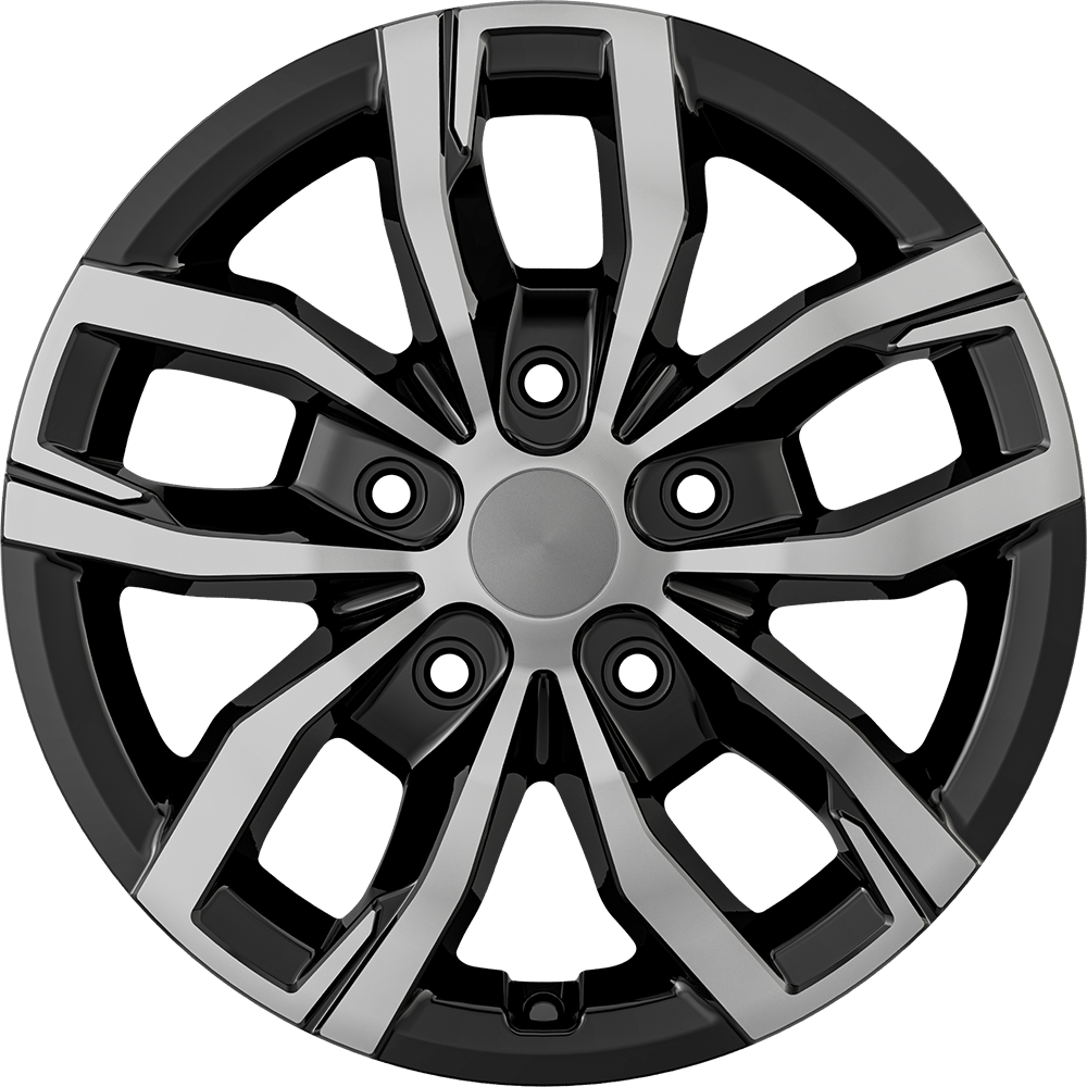 6.0X16" PCD 5X118 AGT Wheels 16275 ET68 71.10 mm Gloss Black Diamond