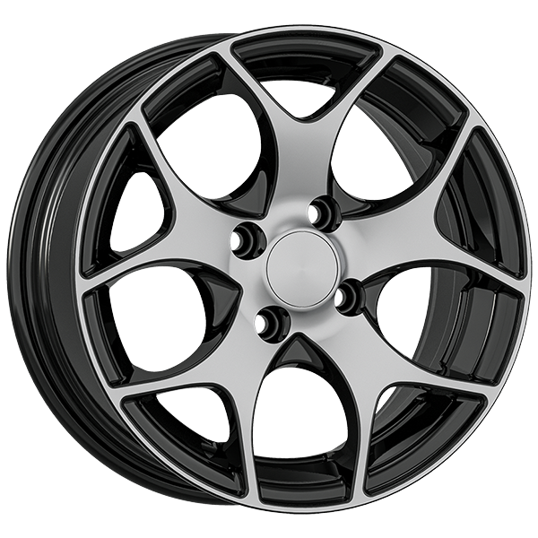 6.5X15" PCD 4X100 AGT Wheels 01919 67.10 mm Black Diamond
