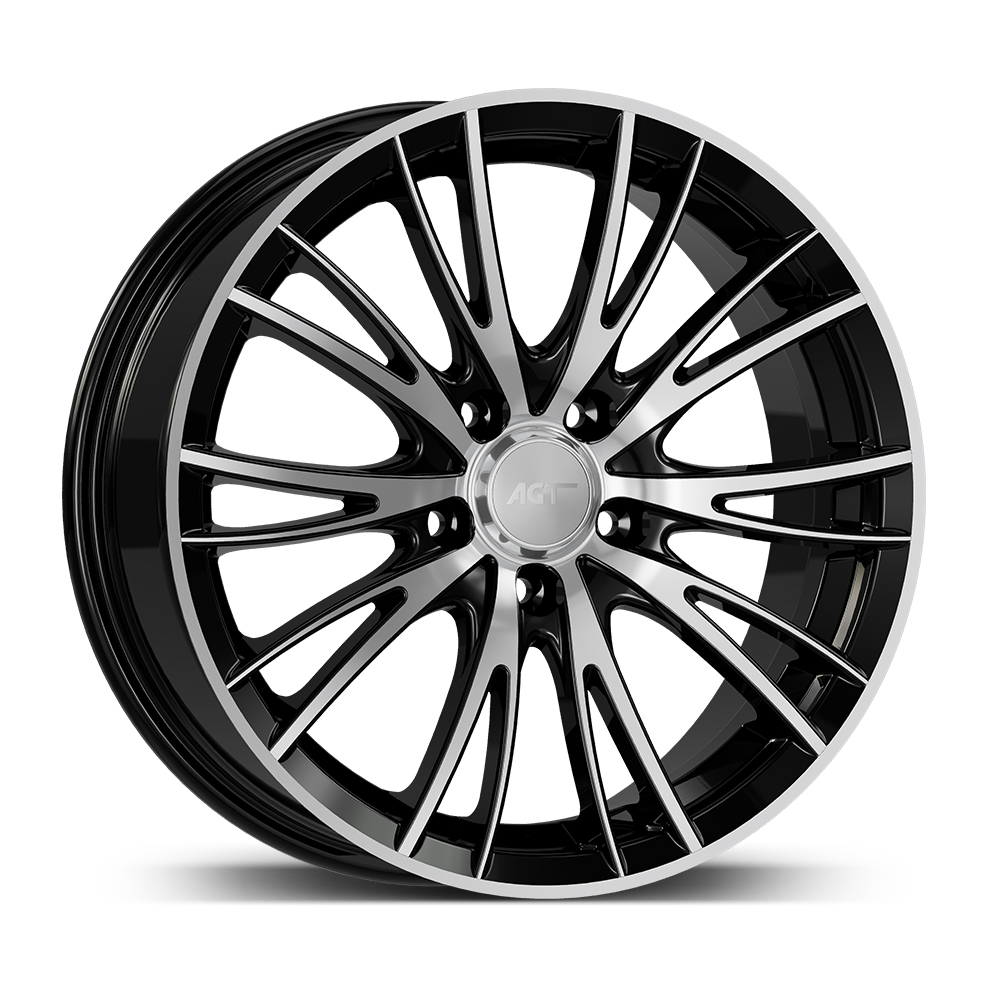 6.5X15" PCD 4X100 AGT Wheels 514  ET35 67.10 mm Black Diamond