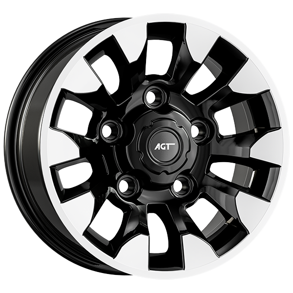 6.5X15" PCD 4X108 AGT Wheels 02069 67.10 mm Black Diamond