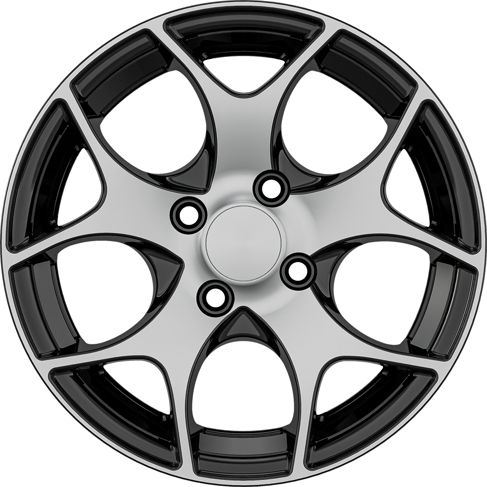 6.5X15" PCD 4X108 AGT Wheels 15019 ET25 67.10 mm Gloss Black Diamond