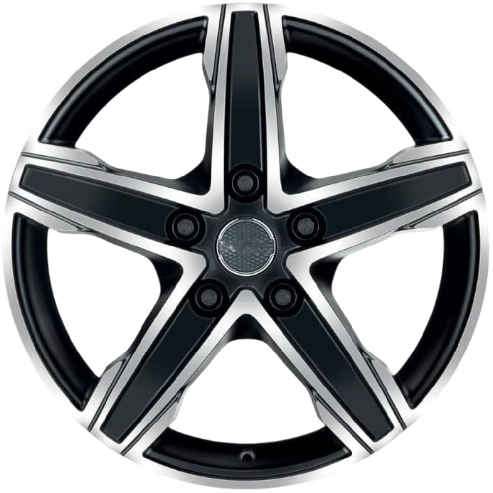 6.5X15" PCD 4X114 AGT Wheels 15256 Napoli ET35 67.1 mm Black Diamond