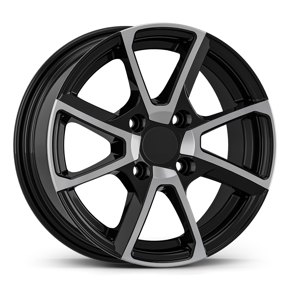 6.5X15" PCD 5X100 AGT Wheels 15040 67.10 mm Gloss Black Diamond