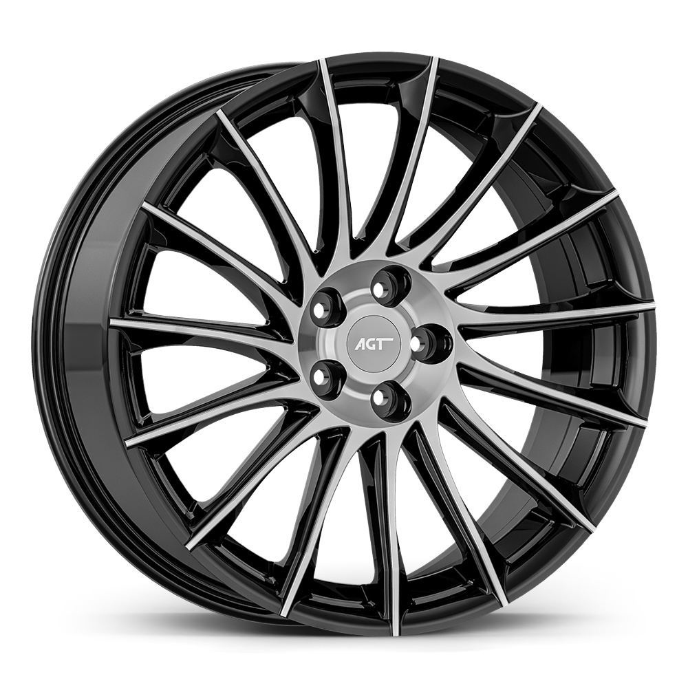 6.5X15" PCD 5X100 AGT Wheels 503 ET38 57.10 mm Black Diamond