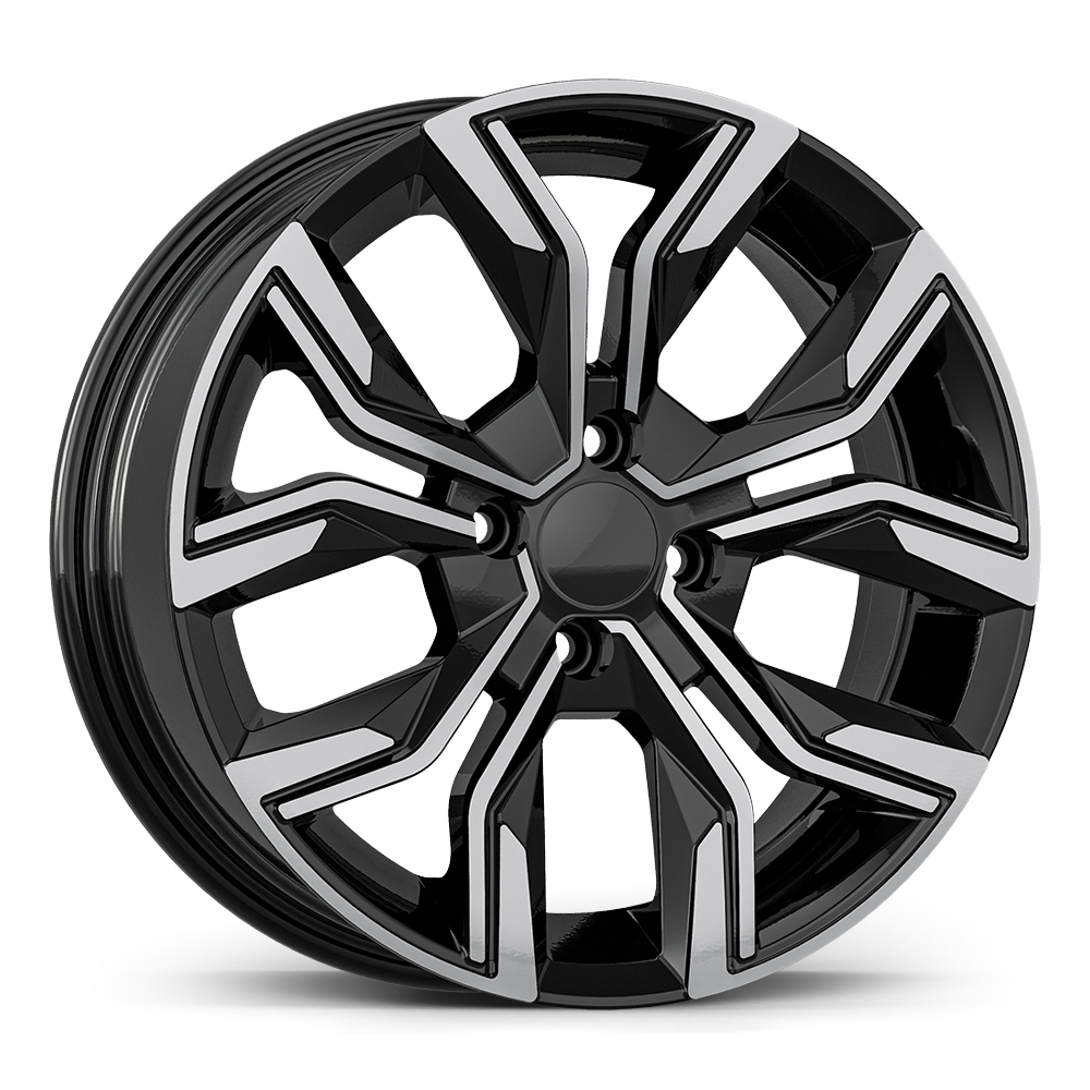 6.5X16" PCD 4X100 AGT Wheels 16158  ET35 67.1 mm Black Diamond