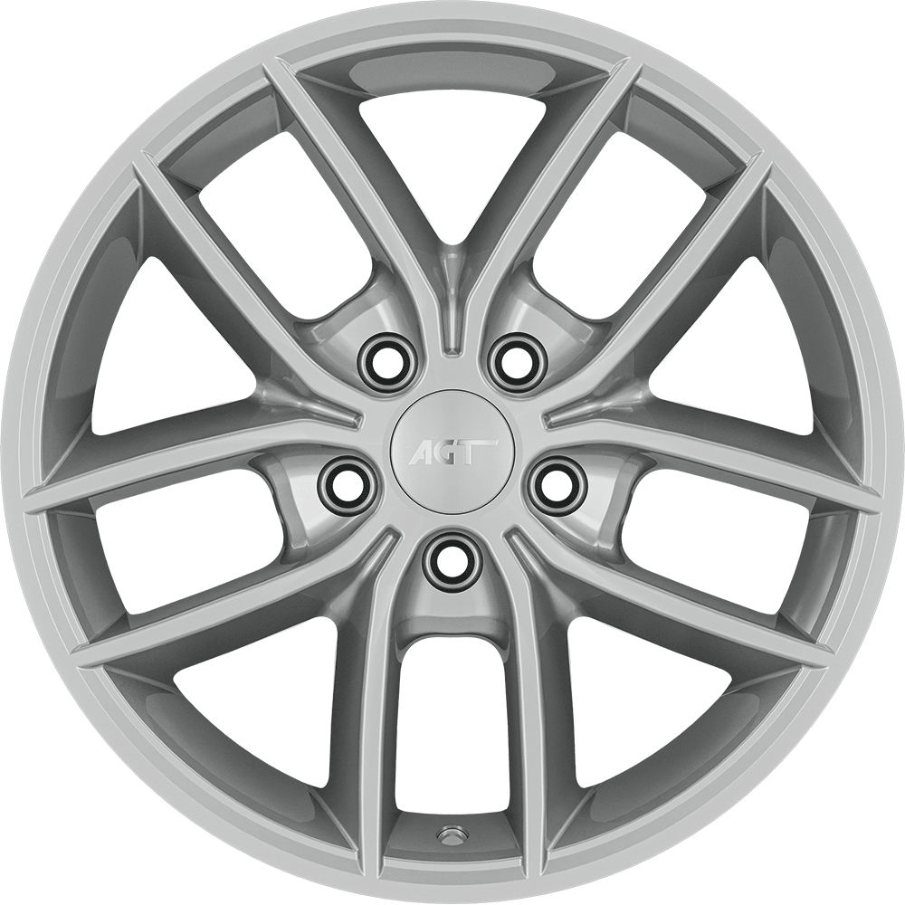 6.5X16" PCD 4X100 AGT Wheels 16255 ET38 Full Silver 67.10 mm