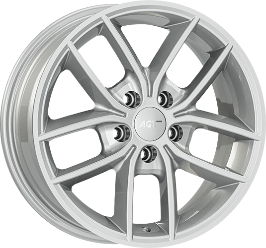 6.5X16" PCD 4X100 AGT Wheels 16255 ET38 Full Silver 67.10 mm