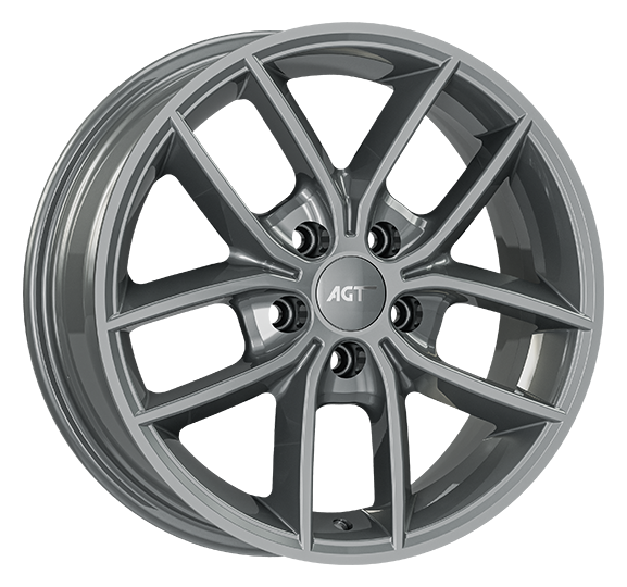 6.5X16" PCD 4X100 AGT Wheels 16255 ET38 Hyper Black 67.10 mm