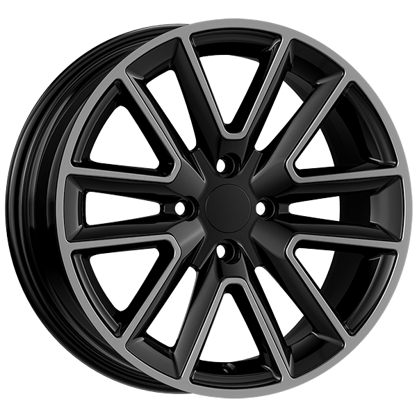6.5X16" PCD 4X100 AGT Wheels 16274 ET37 66.10 mm Gloss Black Diamond