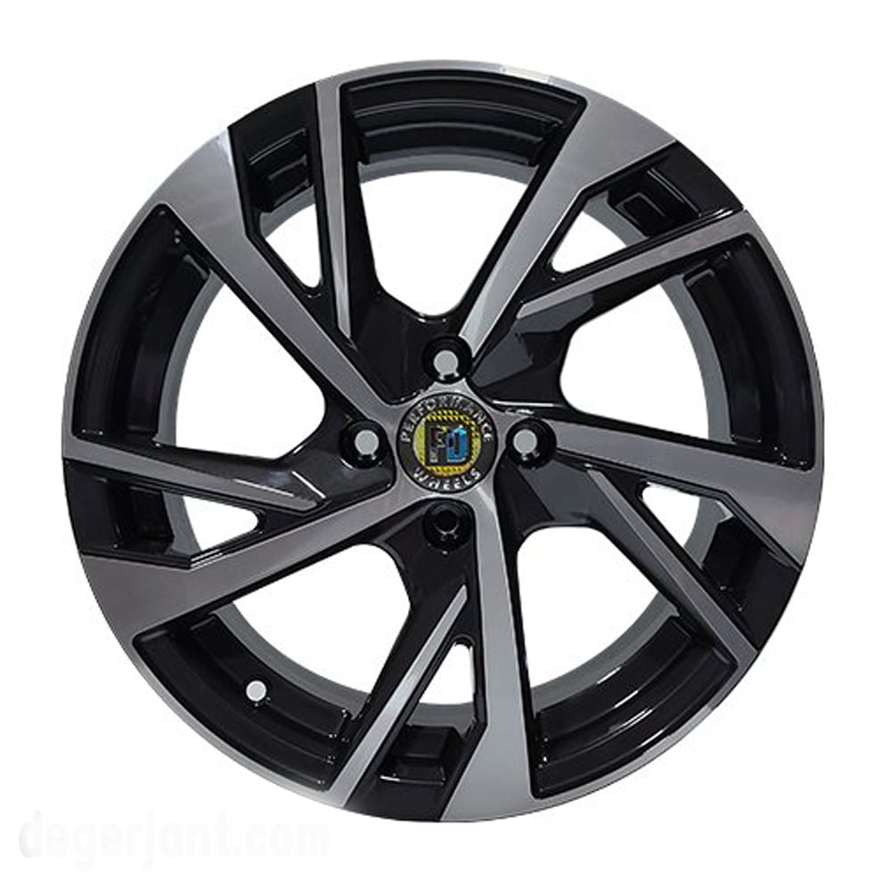 6.5X16" PCD 4X100 FD Wheels 16088 GUN METAL DIAMOND ET35 67.1 mm
