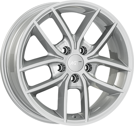 6.5X16" PCD 5X108 AGT Wheels 16255 ET38 Full Silver 67.10 mm