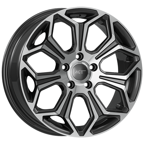 6.5X16" PCD 5X108 AGT Wheels 16263 63.40 mm Titan Diamond