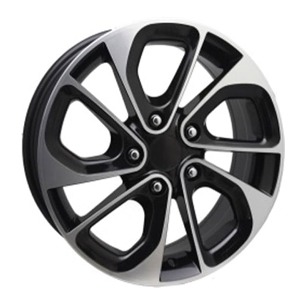 6.5X16" PCD 5X114.3 SLK SLK-1674 BLACK MACHINE ET37 66.1 mm