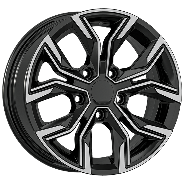6.5X16" PCD 5X114 AGT Wheels 16158 ET40 67.10 mm Gloss Black Diamond