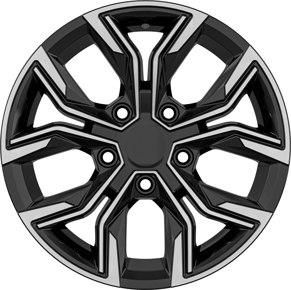 6.5X16" PCD 5X114 AGT Wheels 16158 ET40 67.10 mm Gloss Black Diamond