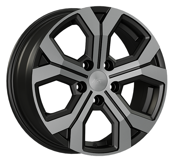 6.5X16" PCD 5X114 AGT Wheels 16260 Argent ET40 66.1 mm Matt Titan Diamond