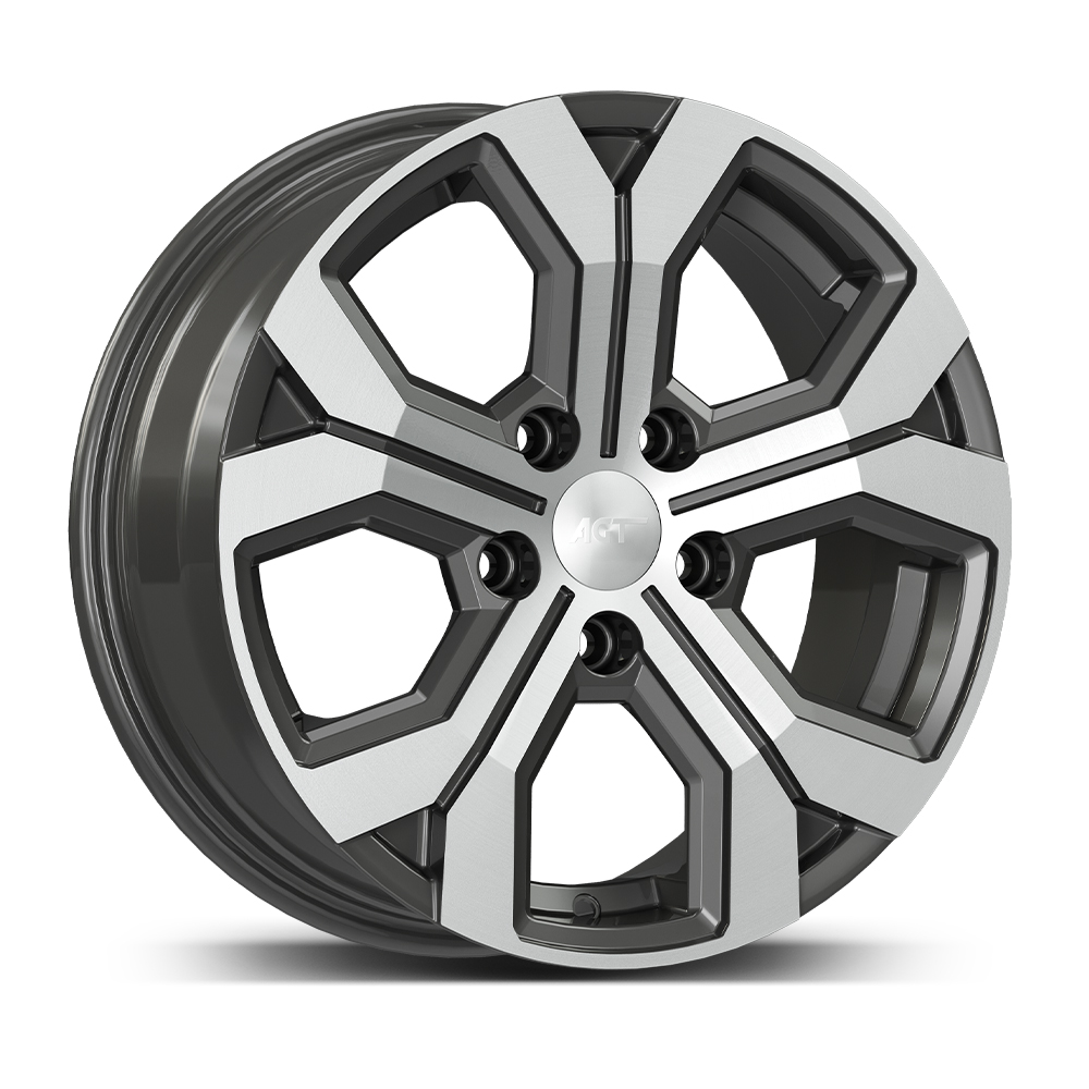 6.5X16" PCD 5X114 AGT Wheels 16260 Argent ET40 66.1 mm Matt Titan Diamond
