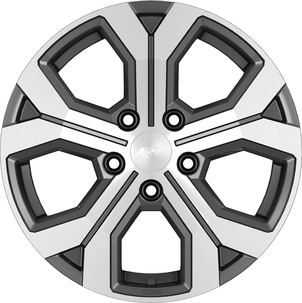 6.5X16" PCD 5X114 AGT Wheels 16260 Argent ET40 66.1 mm Matt Titan Diamond
